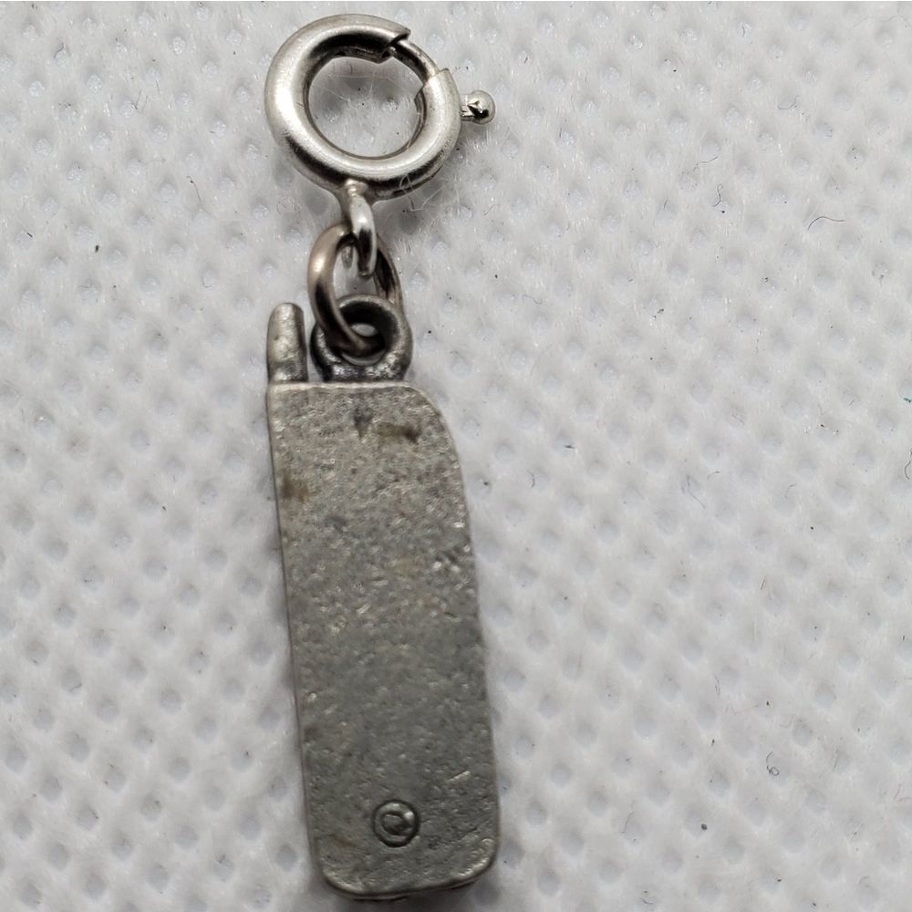 Silver Tone Y2K Cell Phone Charm - Picture 3 of 3